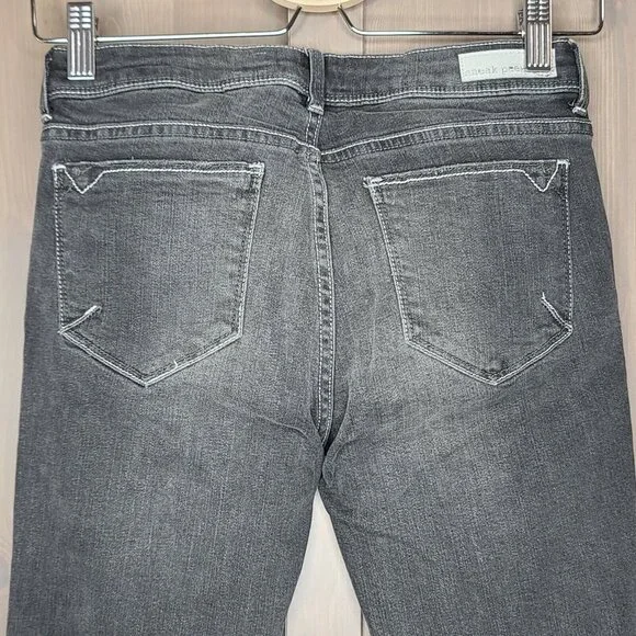 Sneak Peek Jeans Womens Size 5 Faded Black Whisker Wash Skinny Distressed Casual - Picture 11 of 12